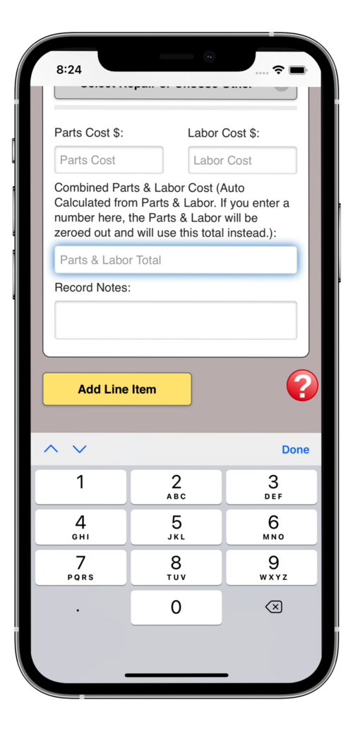 Large numeric keypad