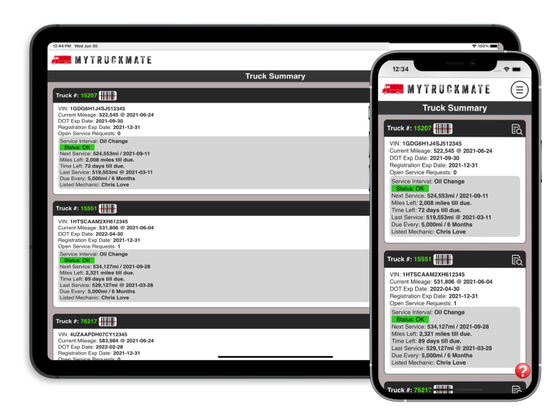 MyTruckMate Take Charge of Truck Maintenance